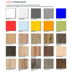 Farbkarte für Holzschränke